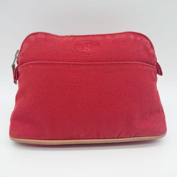Hermes Bolide Pouch PM H Logo Embroidery Leather